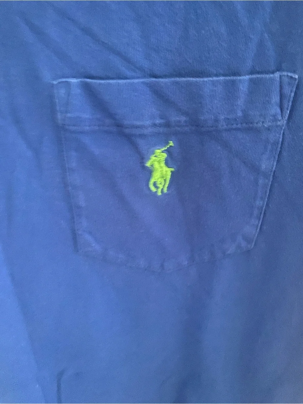 Polo by Ralph Lauren Royal Blue Tee with Yellow Logo Print